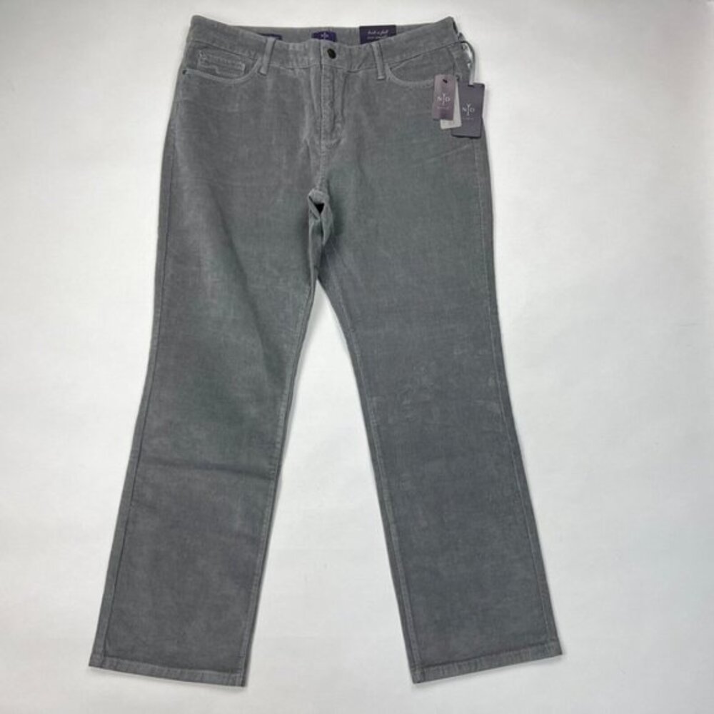 NYDJ Marilyn Straight Corduroy Pants Women 16P NWT $110 Stretch‎ Cotton Pockets